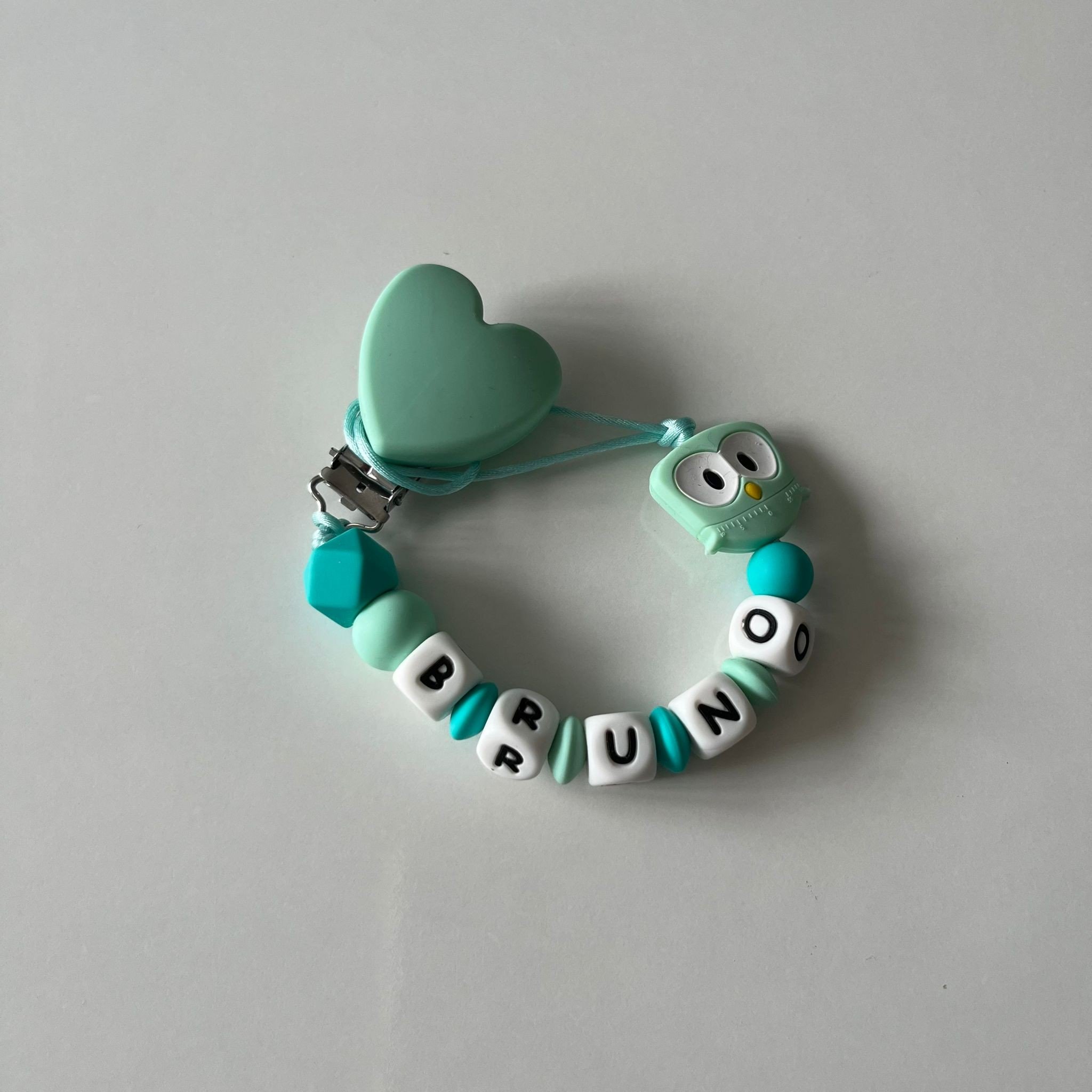 Chupetero en tonos verde mint