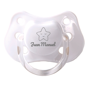 Chupete personalizado baby blanco