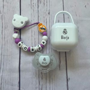 Set Chupete personalizado Real Madrid