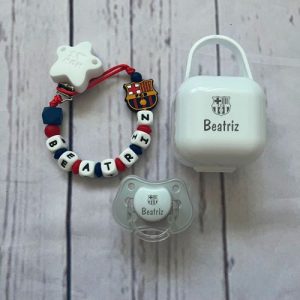 Set Chupete personalizado FC Barcelona