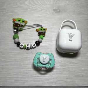 Set Chupete personalizado Baby Yoda