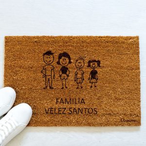 Felpudo Personalizado Familia Stick
